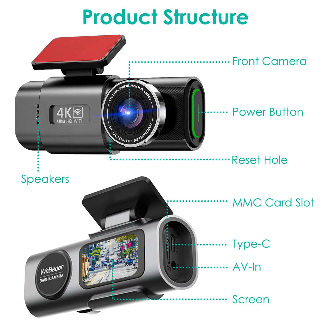 Horizon 4k Smart Dash Cam - Zarre