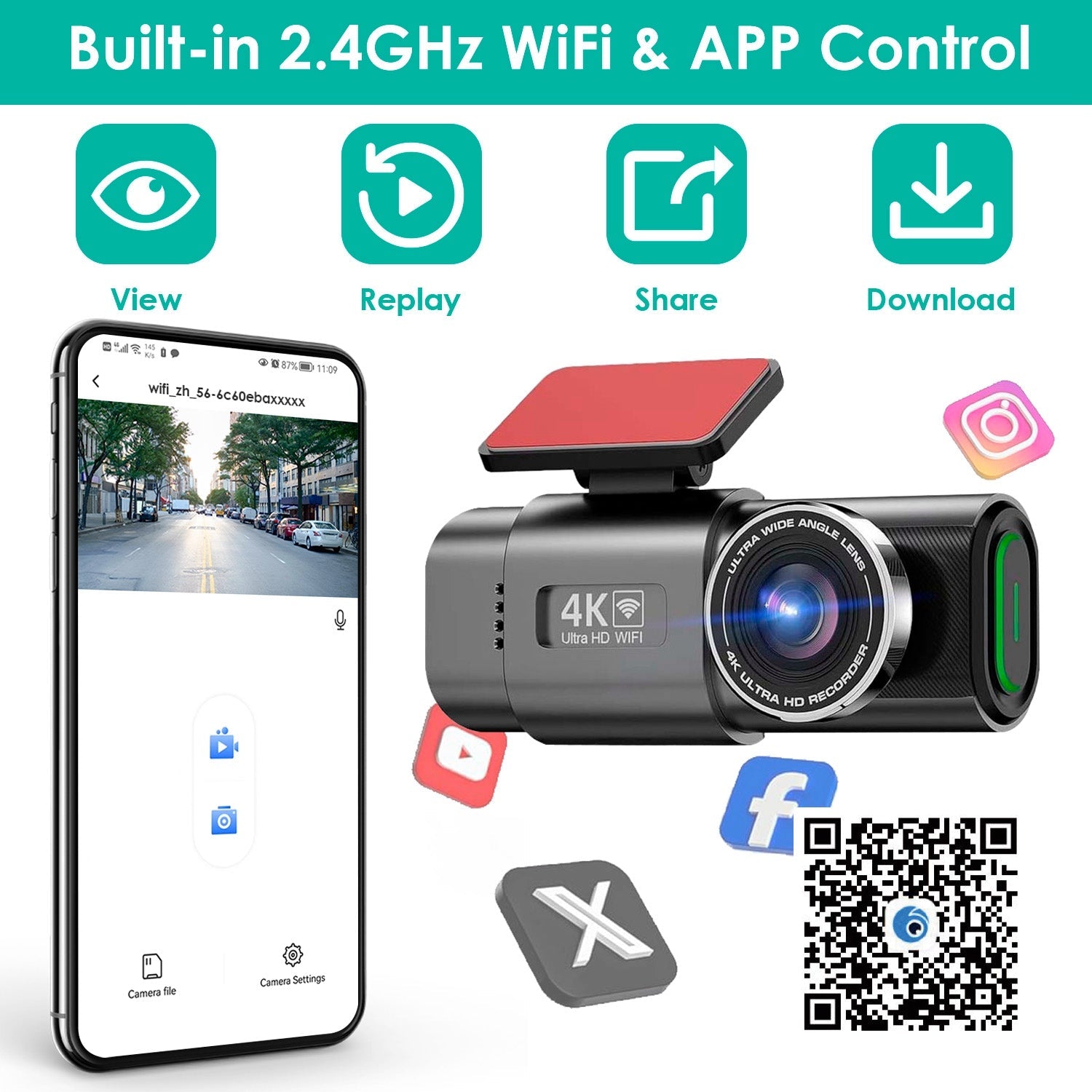 Horizon 4k Smart Dash Cam - Zarre